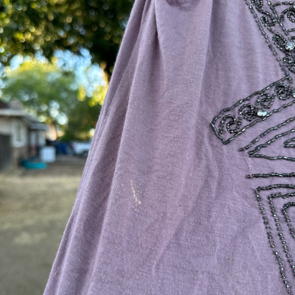 LC Lauren Conrad Mauve Embellished Tank Top - Picture 4 of 7